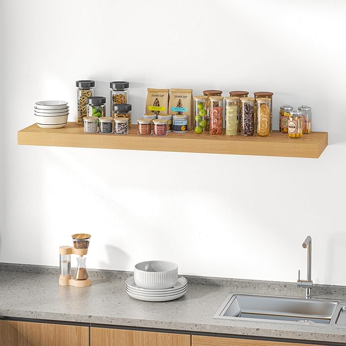 Dreamland 55" Floating Shelves for Wall, Wall-Mounted Shelves for Bedroom