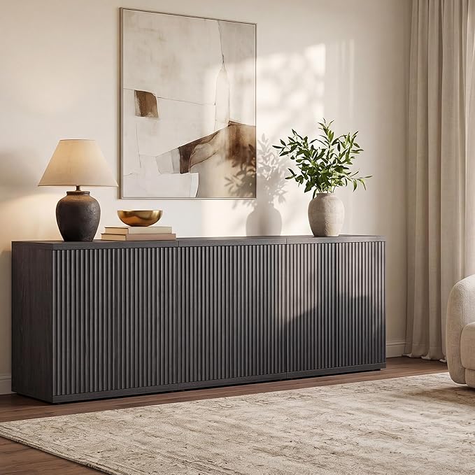 SICOTAS Buffet Cabinet with Storage Accent Sideboard Modern Credenza with Doors