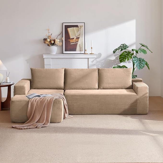 97" Cloud Sectional Couch, Modern Modular Sectional Sofa