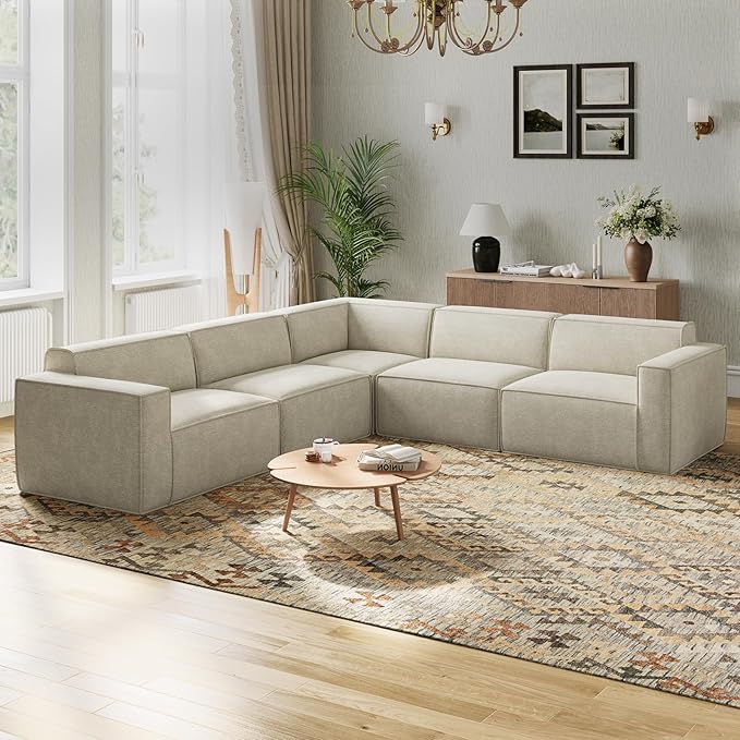 Novilla 109" Modular Sectional Sofa, No Assembly Cloud Sectional Couch