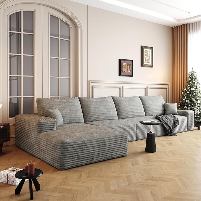 136" Sectional Couches for Living Room Cloud Couch Sofa