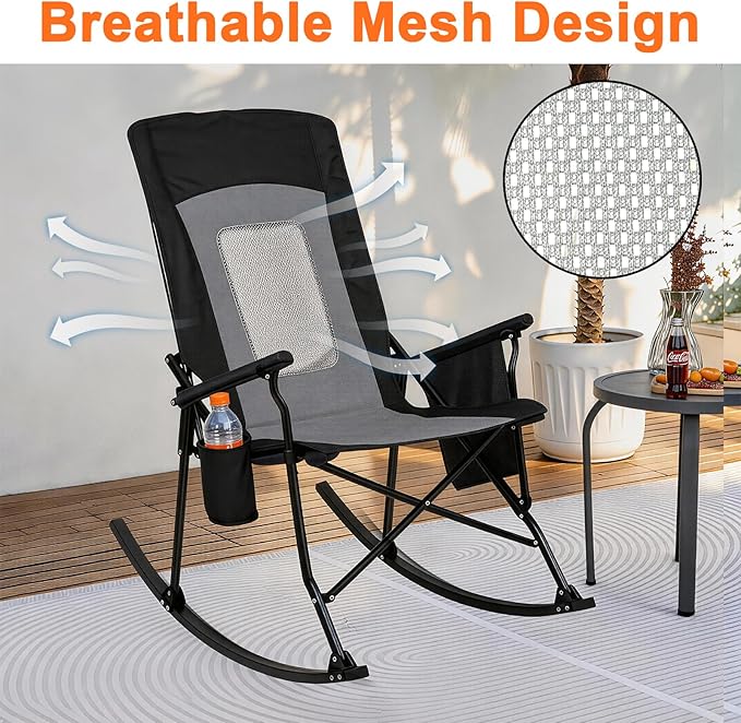 Romswi 2 Pack Rocking Camping Chair