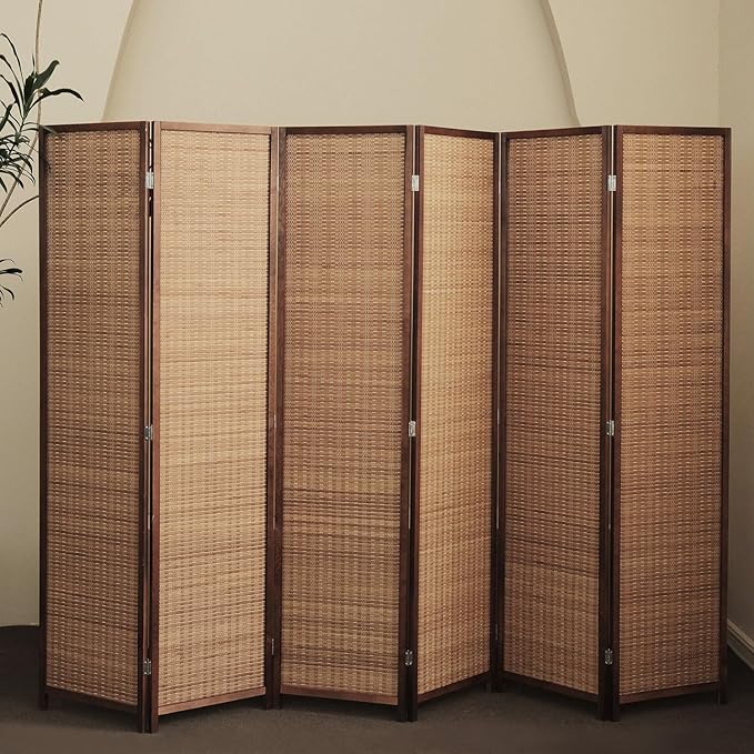 Furnnylane 6 Panel Bamboo Room Divider