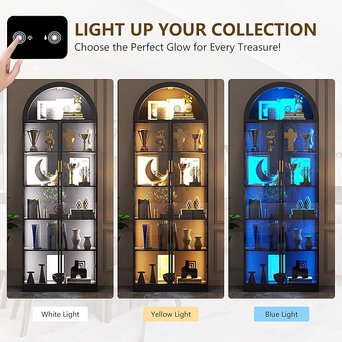 FREDEES Arched Display Cabinet
