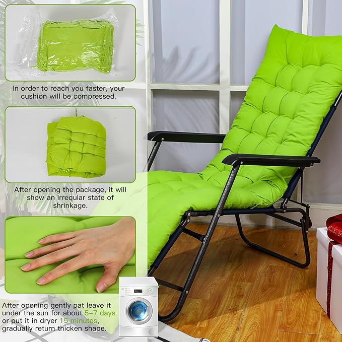 Bucherry 67 x 19 Inch Chaise Lounge Cushions Soft Lounge Chair Cushion Gravity