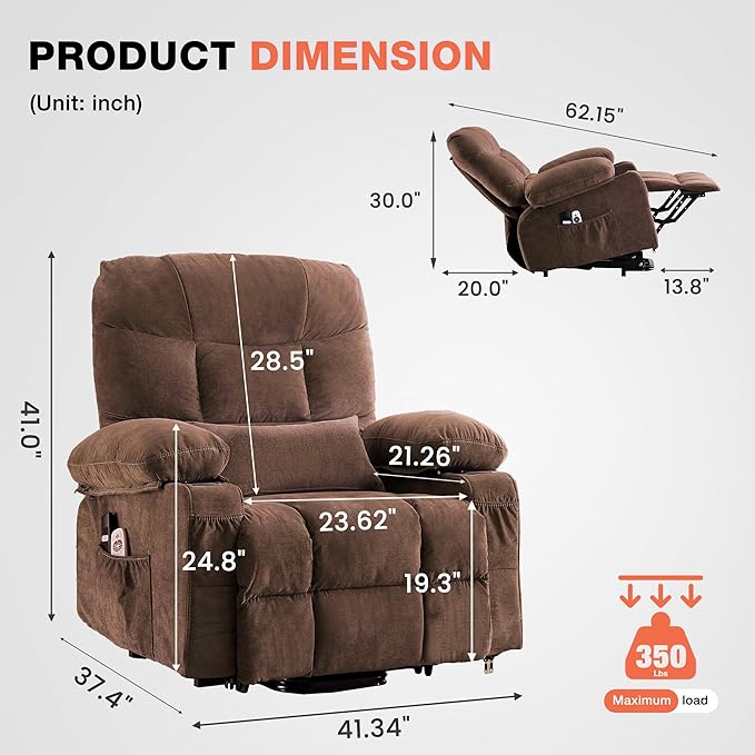 MAHOMICO Power Lift Recliner Chair