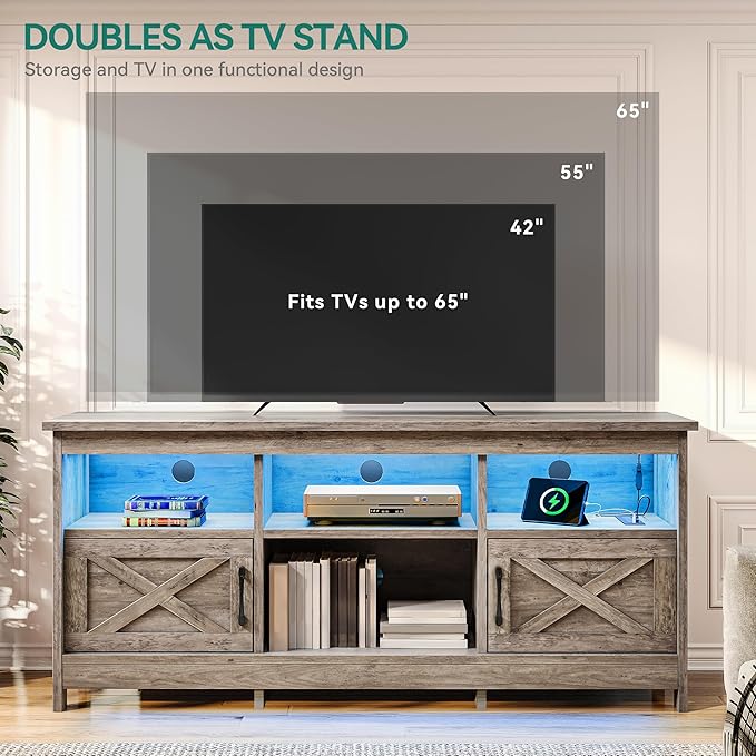 YITAHOME TV Stand for 65 Inch TVs, Entertainment Center