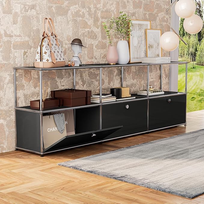 Modern Storage Cabinet Versatile Free-Standing Organizer
