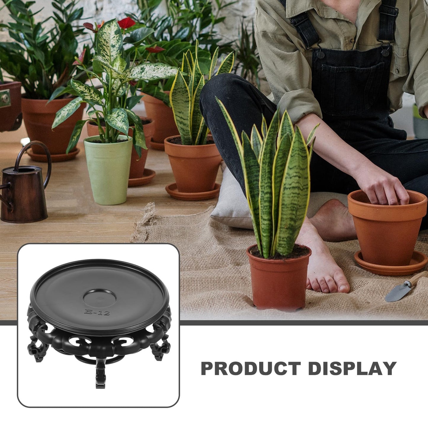 LIFKOME Plant Stand Round Pot Holder Flower Pot Stand Small Fish Tank Base Holder Heavy Duty Potted Stand for Home Balcony Garden