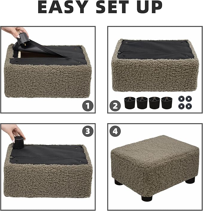 CAROLMADE Small Foot Stool Ottoman Footstool
