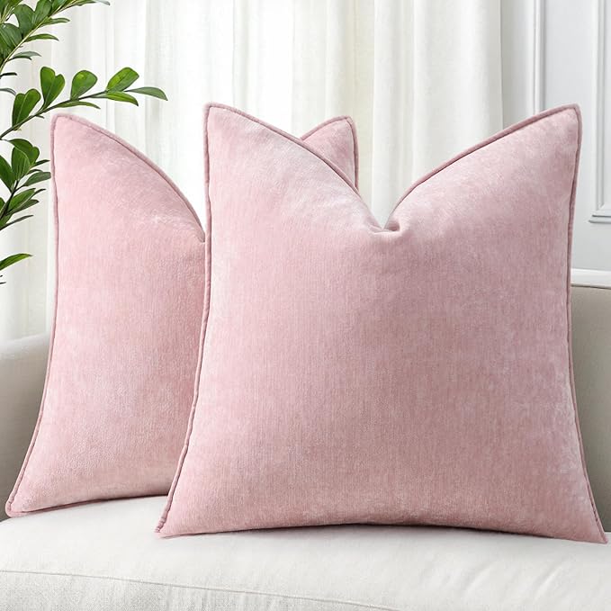 decorUhome Summer Couch Euro Sham Throw Pillow Covers 24x24 Set of 2,