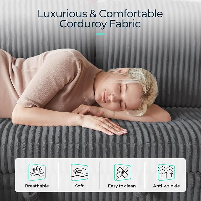 LINSY HOME Sectional Sleeper Sofa Pull Out Couches