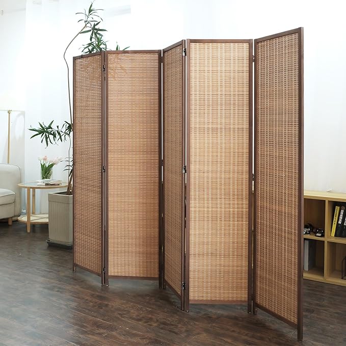 Furnnylane 5 Panel Bamboo Room Divider