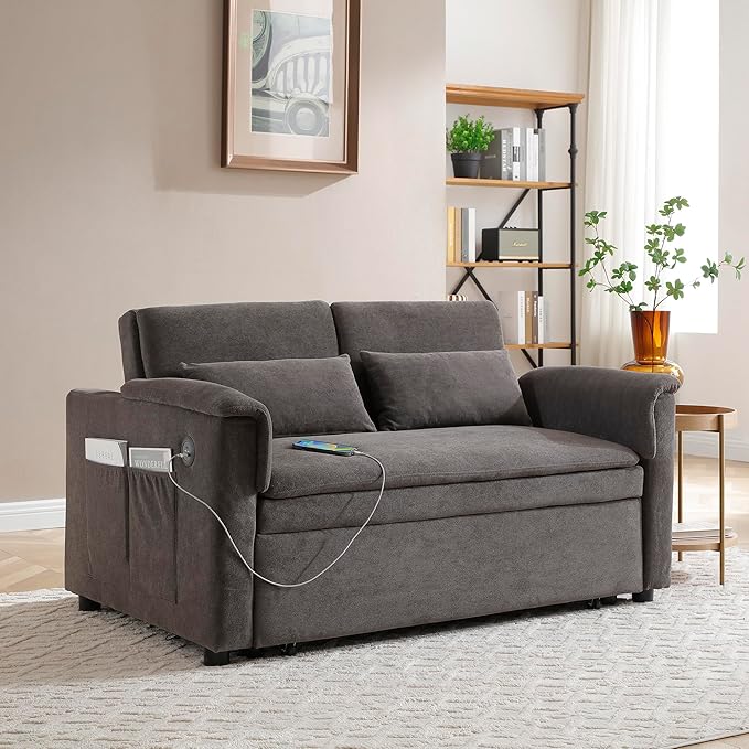 55.5" Small Sleeper Sofa Couch