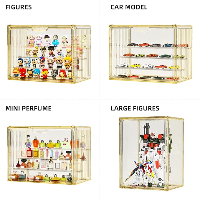 Clear Yellow Acrylic Figure Display Case