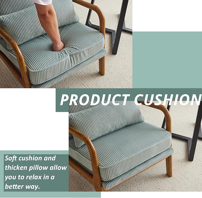 Karl home Mid-Century Modern Accent Chair, Living Room Chairs