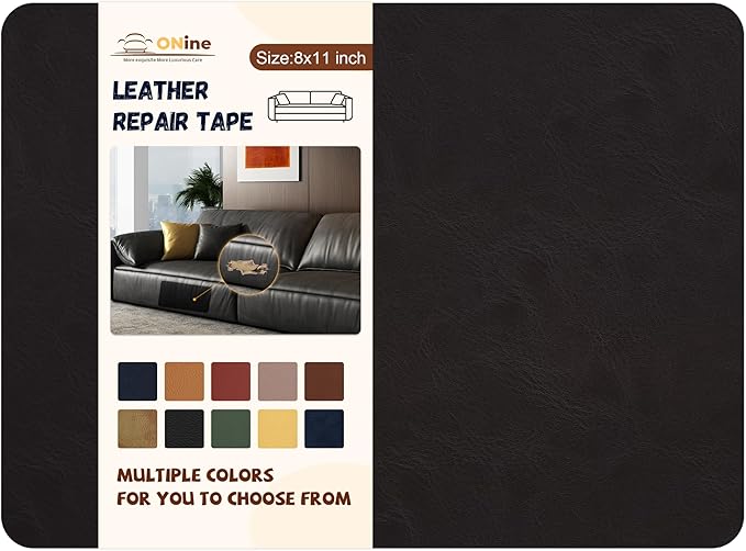 ONine Leather Repair Patch，Self-Adhesive Couch Patch，Multicolor Available