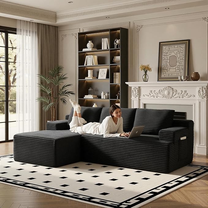 96" Sectional Couches for Living Room Cloud Couch Sofa