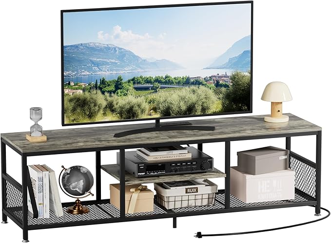 VECELO TV Stand with Power Outlets