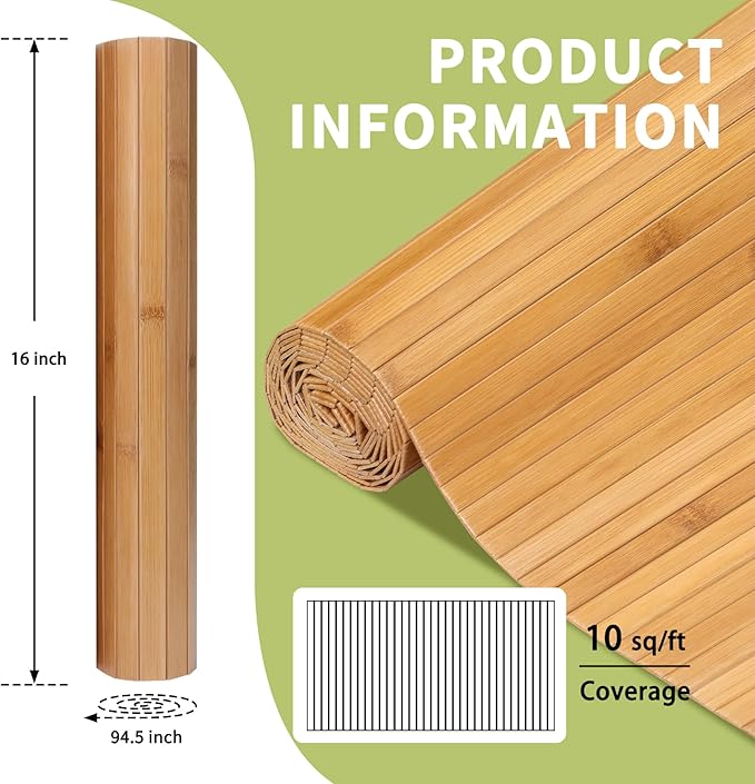 Natural Bamboo Wall Panel, Renewable Pole Wrap Bamboo Wainscoting Paneling