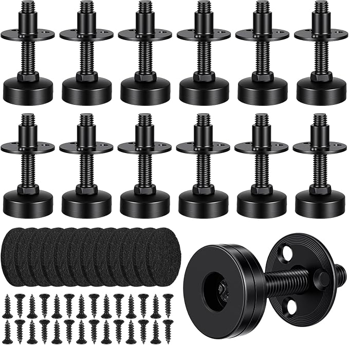 MAQUITA 12 Pack Furniture Leveling Feet Heavy Duty, Adjustable Furniture Feet