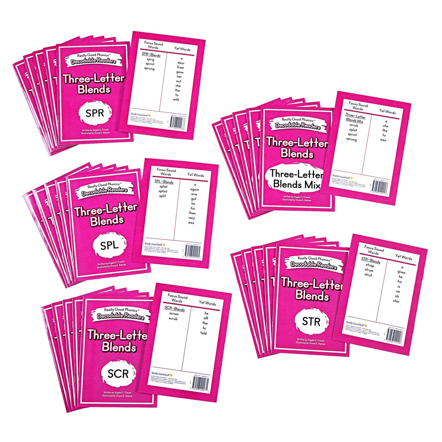 Really Good Phonics Decodable Readers - L- and R-Blends and Three-Letter Blends Book Set - Educational Toys, Reading Games for Kids, Learning Activities, Homeschool & Classroom Must Haves