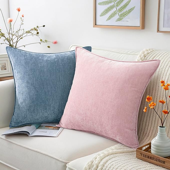 decorUhome Summer Couch Throw Pillow Covers 18x18 Set of 2, Decorative Soft