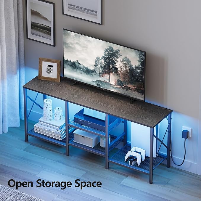 JARHETUN TV Stand with LED Lights