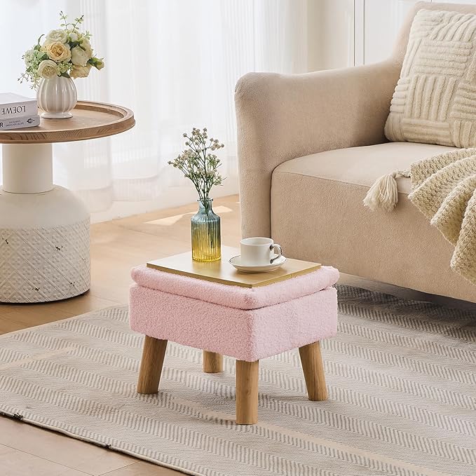 Storage Ottoman, Small Foot Stool Ottoman