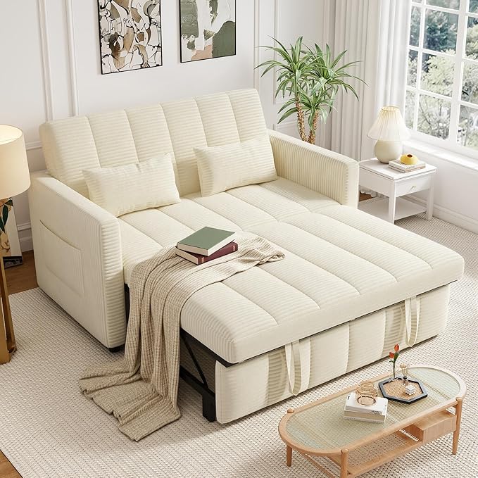 Nebuaegis Sleeper Sofa Bed, 3-in-1 Convertible Pull Out Couch