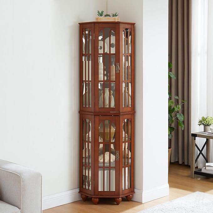 Glass Corner Display Cabinet