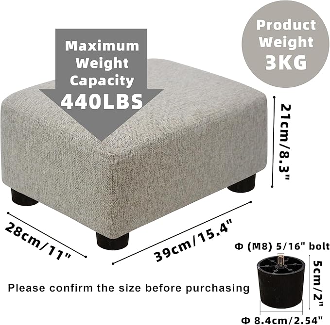 CAROLMADE Small Foot Stool Ottoman Footstool