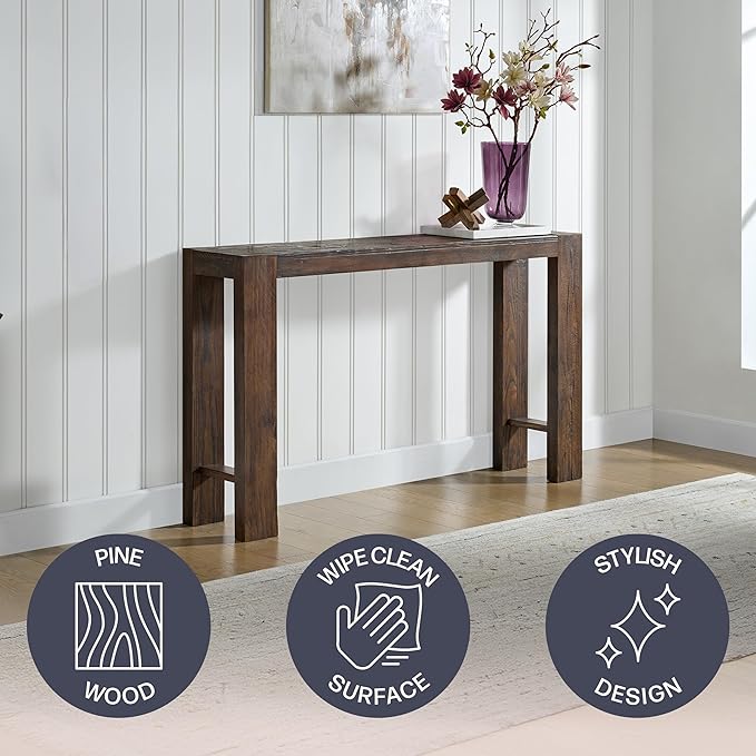 Alaterre Furniture Classic Solid Wood Console Table