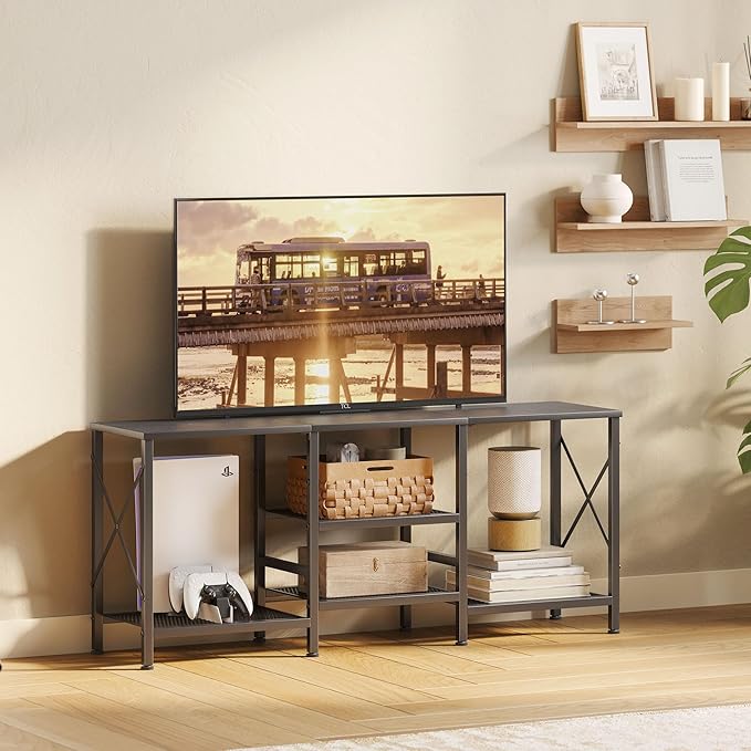 JARHETUN TV Stand for 55 Inch TV, Entertainment Center
