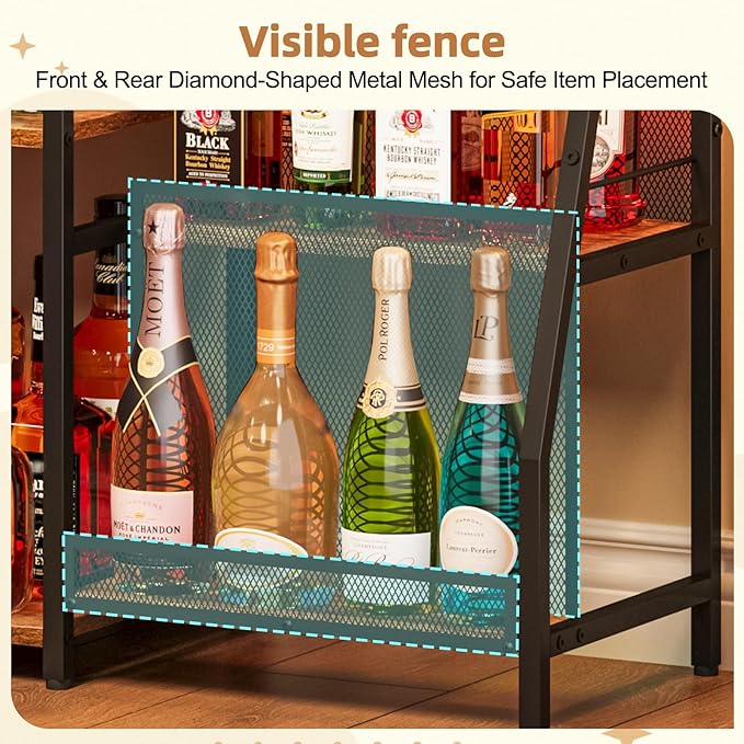 Jakyitvi Liquor Cabinet Bar for Home