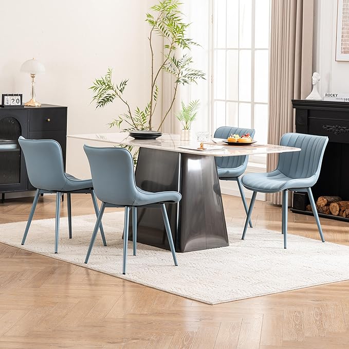 YOUNUOKE Mid-Century Modern Dining Chairs Set of 2, Armless Accent Chair