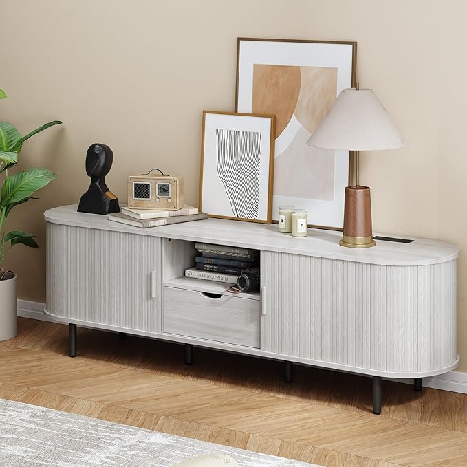 ONBRILL 69" TV Stand with Power Outlet