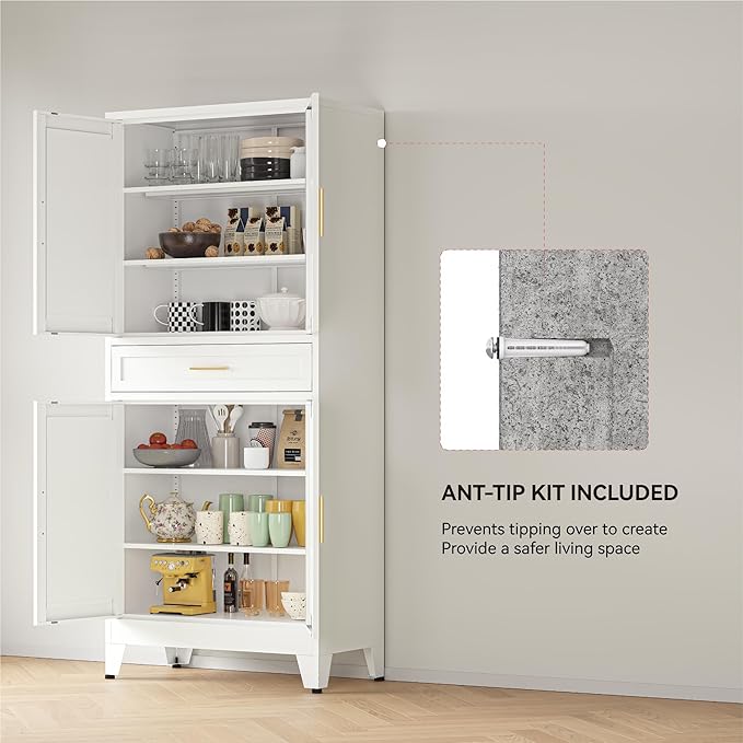 YAUWOH 71''Tall Kitchen Pantry Cabinet