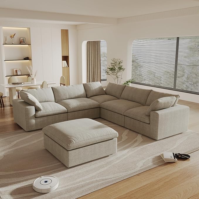 160.6" Cloud Couch Modular Sectional Sofa