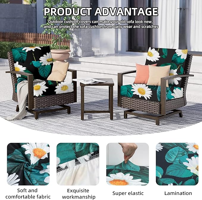 Outdoor Cushion Covers Set, Replacement