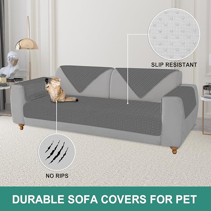 Foxdecor Couch Arm Covers Sofa Arm Cover, Arm Chair Covers Set of 2, Non-Slip