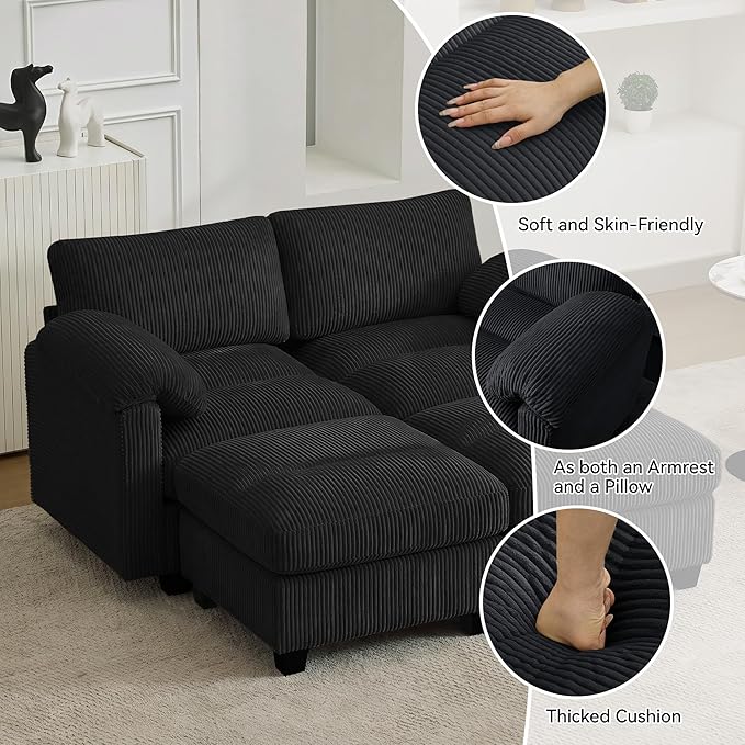 61'' Modular Loveseat Sofa