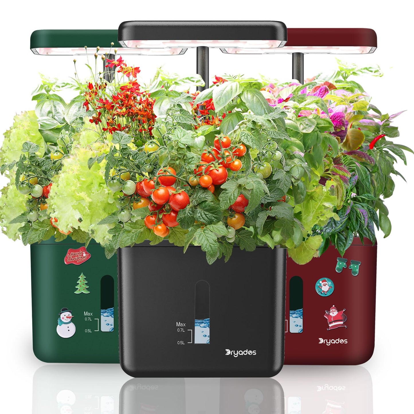 Indoor Garden Growing Systems Self-Watering Plant Pot Smart Gardening System with 17 Watts LED Grow Light Auto Timer Gardening Plant Gifts for Mom Plant Pot for vegetables herbs(No Seeds&Soil)