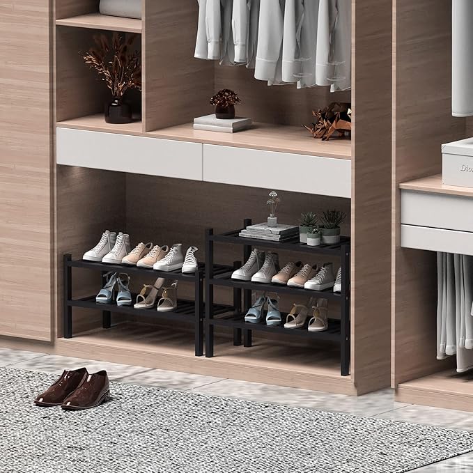 ROMGUAR CRAFT 3 Tier Bamboo Shoe Rack