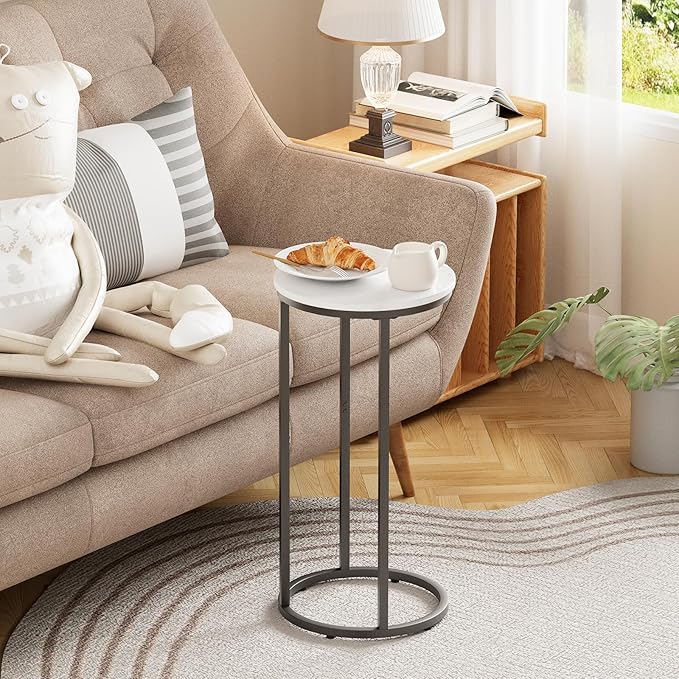 C Shaped End Table, Couch Side Tables