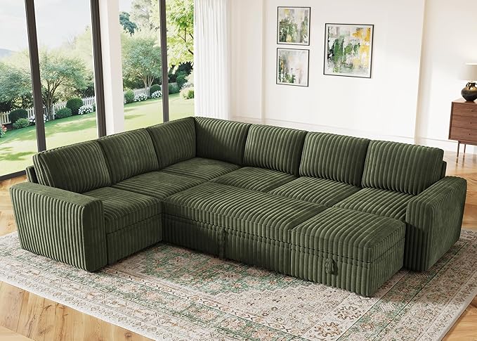 HONBAY Modular Sectional Sleeper Sofa