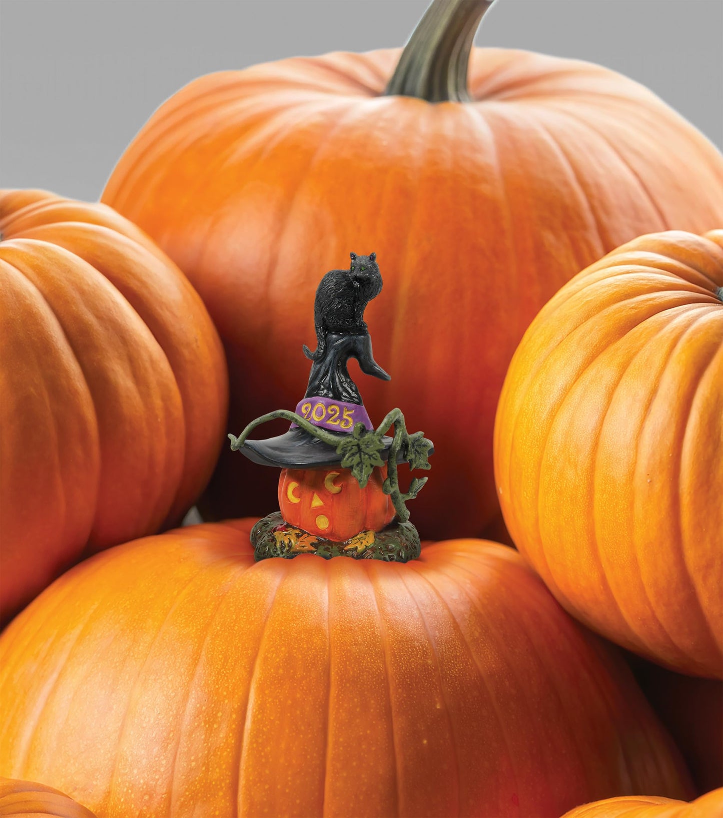 Department 56 Village Collection Accessories Halloween Feline Noir Cat on Pumpkin 2025 Dated Figurine, 4.02 Inch, Multicolor