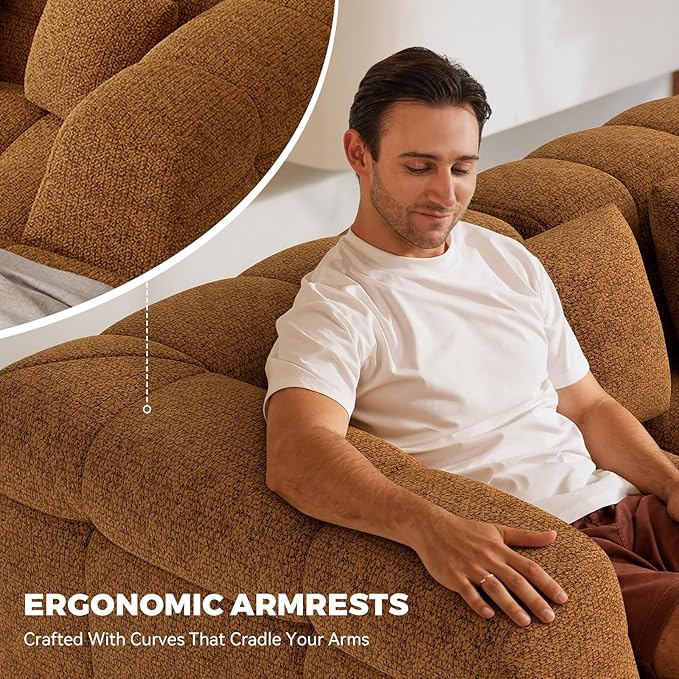 107" Boneless Couch with L