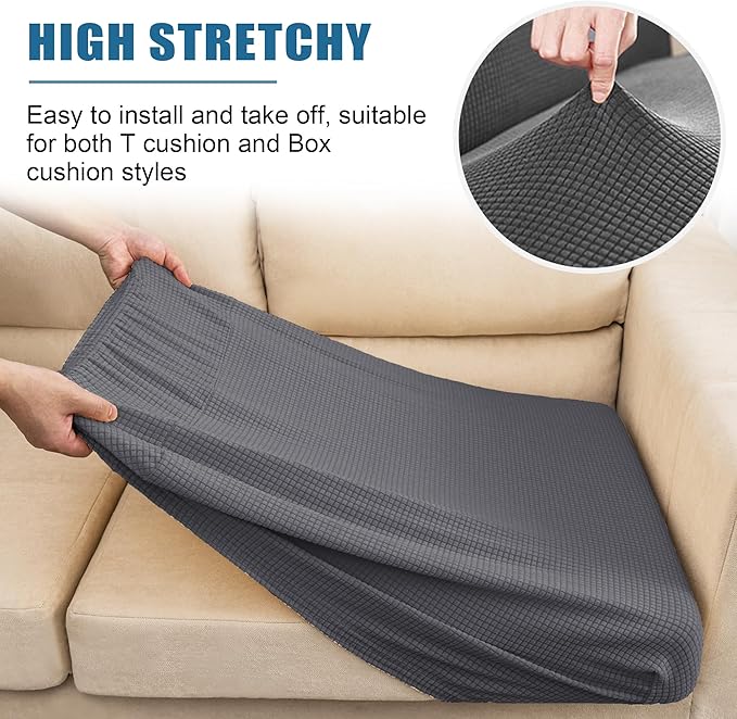 Water Repellent Single Seat Cushion Cover, Stretch Separete Backrest Cover