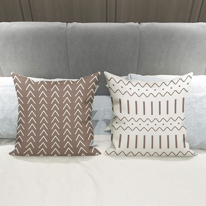 YCOLL Pillow Covers 20x20 Set of 4, Modern Sofa Throw Pillow Cover, Decorative